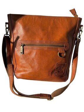 Berliner Bags Womens Crossbody Bag Siena Brown Leather Vintage Messenger Handbag
